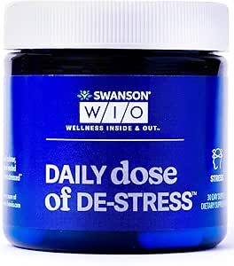 [BRSRMZICBUFRQ2TZ] Swanson WIO Daily dose of DE-Stress Stress Support, Relaxation, Feel Calmer, Rest Better, Less Stress, Lactium Milk Protein Peptide, Adaptogen, Wellness, 30 Capsules (30-Day Supply)