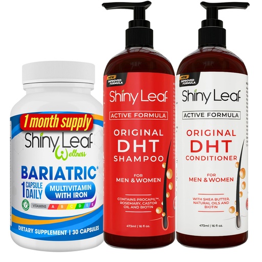 [BRSRAAA6AAFBGA3F] Bariatric Multivitamin with Iron and DHT Blocker Shampoo and Conditioner, Hair Loss Shampoo and Conditioner for Women and Men