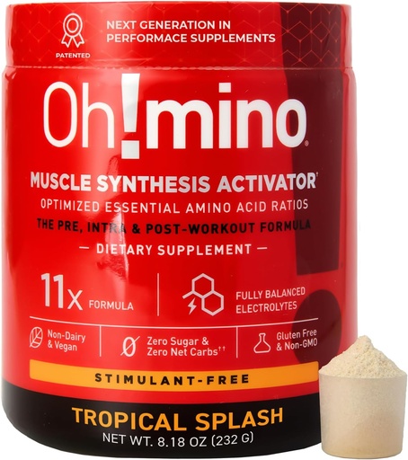 [BRSWGFI7CB7RQ2D3] Mino Essential Amino Acids Supplement. Tropikalny Splash, Proszek wolny od stymulantów. Wszystkie 9 EAA, BCAA i The Perfect Amino na treningi, Amino Energy, i budować mięśnie i odzyskać szybciej.