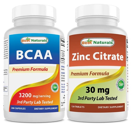 [BRSRMBT3OZ5AO3D5] Best Naturals BCAA 3200mg & Zinc Citrate 30 mg