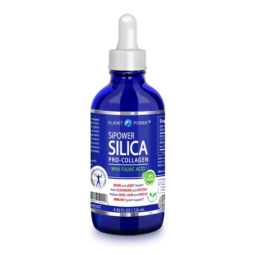 [BRSWGCQQAV6W23D7] SiPower Silica Vegan Collagen, Supplement Drops-Liquid Mineral Orthosilicic Acid (CH-OSA) + Fulvic Acid. Natural Collagen Booster for Joints, Bones, Hair, Skin, Nails, Immune & Digestive Health-4oz