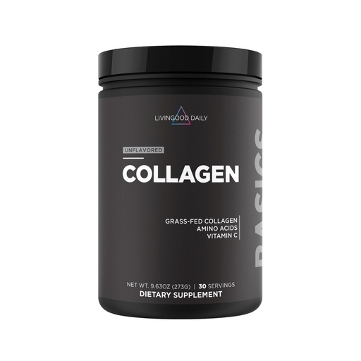 [BRSROYIRDEGQ2G36] Livingood Daily Unflavored Collagen Powder for Women & Men, Hydrolyzed Collagen Peptides Powder with Vitamin C, Protein with 20 Amino Acids, Type I & III, Grass Fed, Keto, Paleo, Gluten Free, 30 Srvgs