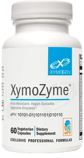 [BRSRMGQTCUIGM3DK] XYMOGEN XymoZyme - Vegan Digestive Enzyme Supplement for Digestive Health Support* - Plant-Based Multi-Enzyme Formula - Gluten-Free & Dairy-Free - 60 Capsules