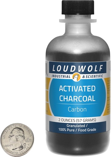 [BRSWIG37AYPB6FAV] Activated Charcoal/Fine Grains / 2 Ounces / 100% Pure Food Grade