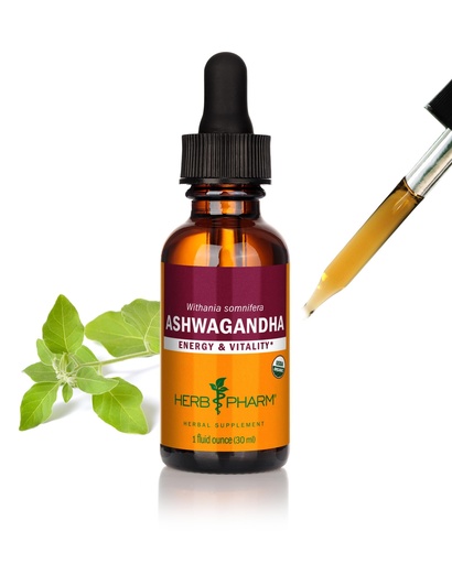 [BRSWIY37AJ7WOGTO] Herb Pharm Ashwagandha Liquid Extract: Organic, Calming Ayurvedic Adaptogen, Stress Support Supplement | Fast-Absorbing & Sugar-Free Ashwagandha Tincture | Up to 3 Week Supply, 1 oz*