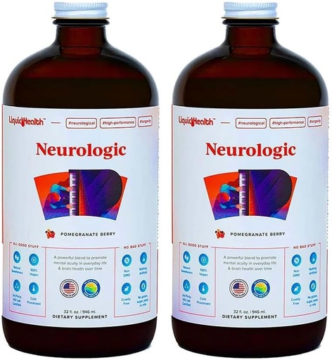 [BRSRMGINDMHROYD6] LIQUIDSVEIKATOS Neurologinis priedas - smegenų Booster Nootropinis papildas kognityvinės funkcijos, Atmintis & Focus su Ginkgo Biloba, Choline, L-Theanine & Phosphatidilserine - JAV Pagaminta (2 rinkinys)