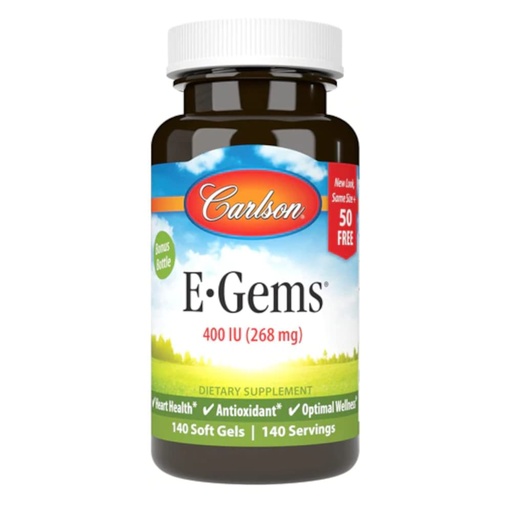 [BRSWIYQDO4HQM3DY] Carlson E-GEMS - 400 IU - 140 Softgels