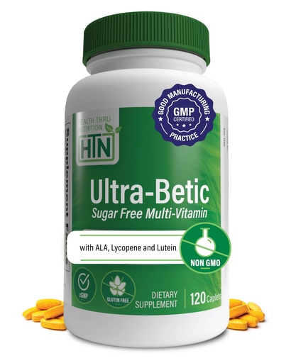 [BRSROEIQDMJWEADJ] Health Thru Nutrition Ultra-Betic Multivitamin 120 Count | Supports Nerve, Vision, Energy | with ALA, Lycopene | Non-GMO, Clean Label | Third-Party Tested for Quality