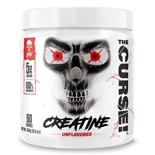 [BRSRM2YQO4BW223F] JNX SPORTS The Curse! Creatine Monohydrate Powder 60 Servings | Pure Micronized Creatine 5g Per Serving | 300g - 10.6 Ounce