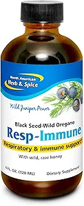 [BRSWYGIPB4FBUFDZ] NORTH AMERICAN HERB & SPICE Resp-Immune - 4 oz - Respiratory & Immune Support - Black Seed, Oregano P73 Oil & Raw Honey - Mycellized for Optimal Absorption - Non-GMO - 78 Servings