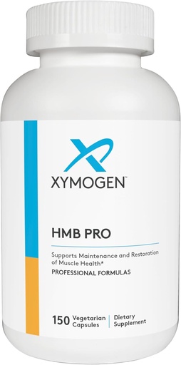 [BRSRMGQTCVYWKD3X] XYMOGEN HMB PRO - HMB Supplements for Muscle Recovery - Calcium Supplement with Vitamin D3 - Gluten Free, Vegan, Non GMO (150 Capsules)