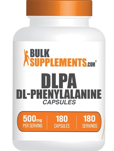 [BRSRMA32DFYQOCDP] BulkSupplements.com DL-Phenylalanine Capsules - DLPA Capsules, DL-Phenylalanine 500mg - DLPA Supplements, Amino Acid Supplement - Gluten Free, 1 Capsule per Serving, 180 Capsules