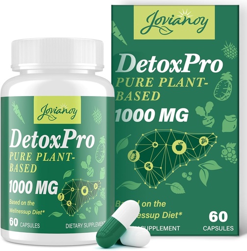 [BRSRAHY2CR5GEAD2] 2000 MG Plant-Based Detox Cleanse – Natural Toxin Flush for Liver, Gut & Colon – Antioxidant & Digestive Support – Zeolite Detox – Fast-Acting Detox Complex for Women & Men – 60 Capsules