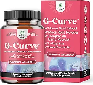 [BRSRMHQTB54AIGTO] Natures Craft G Curve Horny Goat Weed for Women - Invigorating Feminine Blend with Maca Root Female and Tribulus Terrestris Enhanced Energy Mood Performance