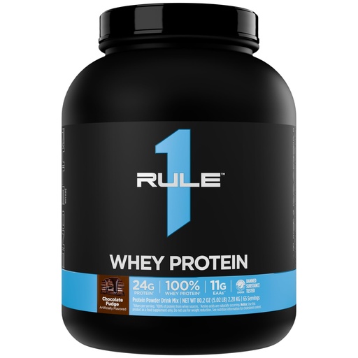 [BRSW2BA5B4BBA3IY] Rule 1 Proteins Whey Protein – 24g Fast-Acting Protein from All-Whey Sources with Naturally Occurring EAAs & BCAAs for Workout Recovery or Anytime Use (5 Pounds, Chocolate Fudge)