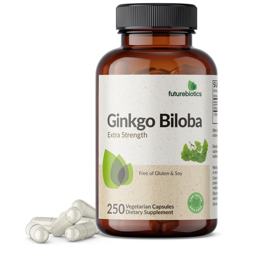 [BRSRMZQ6DN4BYAIZ] Futurebiotics Ginkgo Biloba Extra Strength Supports Brain Function & Memory Support, 250 Vegetarian Capsules