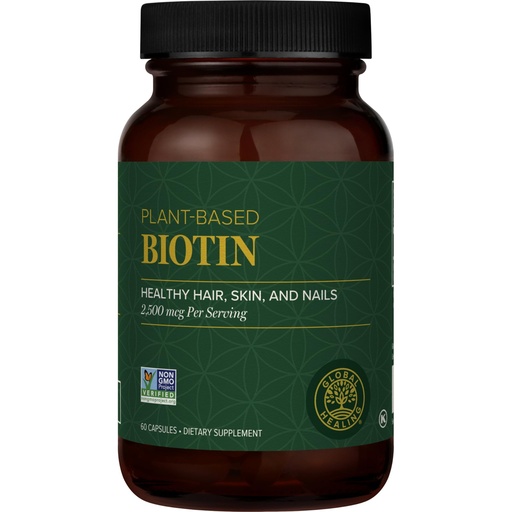 [BRSWGYY3CADRMG3A] Global Healing Center - Biotin (Vitamin B7) Biotin for Hair Growth Supplement Vitamins, Supports Radiant Skin, and Stronger Nails, Hair Loss Vitamins for Women and Men, More Than The 1000mcg