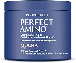 [BRSW2ZYTOV7REHTB] BodyHealth PerfectAmino Powder - BCAA and EAA Powder for Pre and Post Workout - Amino Acid Energy Drink for Men and Women to Support Lean Muscle and Recovery - Mocha - 30 Servings