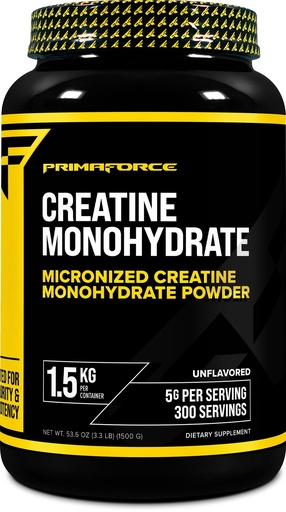 [BRSRMHQ5PMJROH3X] Primaforce Creatine Monohydrate Supplement – 1.5 KG - Micronized Powder