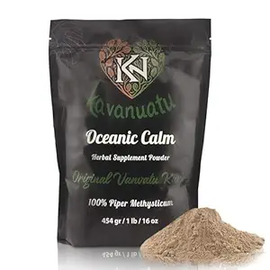 [BRSRAZAOCR6AAE34] KAVANUATU Kava Root Powder - 100% Piper Methysticum, Organic, Vegan, Non-GMO Herbal Noble Kava Powder - High Kavalactone Content - Natural Kava Tea Drink for Island-Style Relaxation, 454gr/16oz