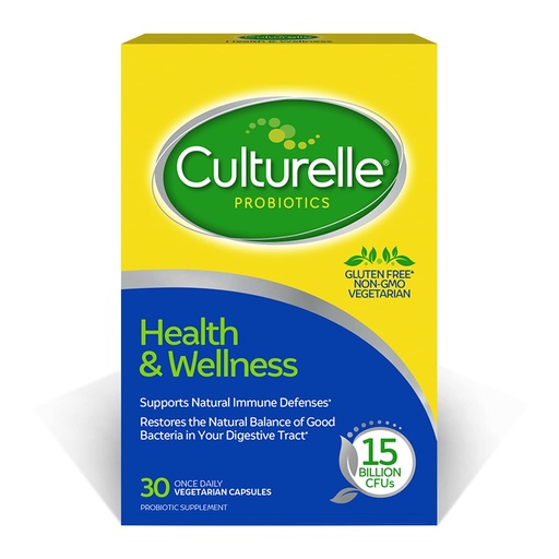 [BRSWIYYLBAAWOFI7] Culturelle Health & Wellness Daily Probiotic for Women & Men - 30 Count - 15 Billion CFUs & A Proven-Effective Probiotic Strain Support your Immune System- Gluten Free, Soy Free, Non-GMO