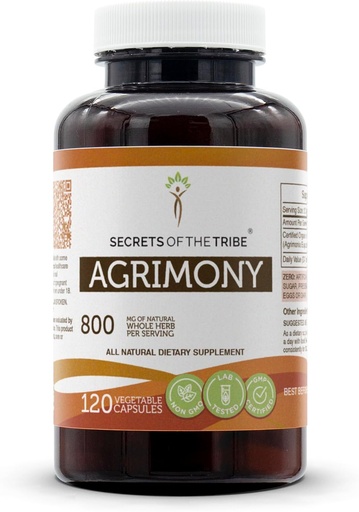 [BRSWGBIHDMJR6EIZ] Secrets of the Tribe Agrimony 120 Capsules, 800 mg, Agrimony (Agrimonia Eupatoria) Dried Herb (120 Capsules)