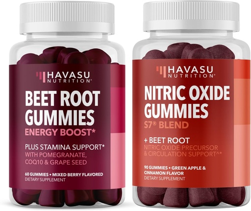 [BRSRAYDYOUHRAYAU] HAVASU NUTRITION Nitric Oxide Gummies with L-Arginine and Beet Root (1 Month Supply) " Beet Root Gummies with COQ10 " Pomegranate (1 Month Supply)
