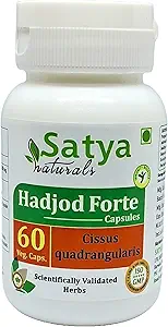 [BRSRA2QDDEGQM3T6] Hadjod Forte Capsules 500 mg. 60 Veg. Capsule | Hadjod (Cissus Quadrangularis) Extract Capsules for Men and Women | Ayurvedic Herbal Supplement/Remedies | 10:1 Forte (1 Bottle of 60 Capsules)
