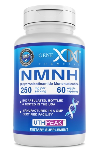 [BRSROBIFC56AMHT3] Genex Formulas 250mg NMNH (60 Capsules - 30 Servings) | Uthpeak™ NMNH (Dihydronicotinamide Mononucleotide) NAD+ Precursor for Healthy Aging - Non-GMO, Gluten-Free, Vegetarian