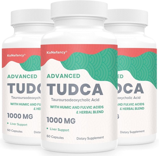 [BRSRMFDQBYNQY3LZ] TUDCA Liver Supplements 1000mg - 180 Vegan Capsules,Milk Thistle Herbal Blend with Fulvic and Humic Acid for Liver,Digestive Health