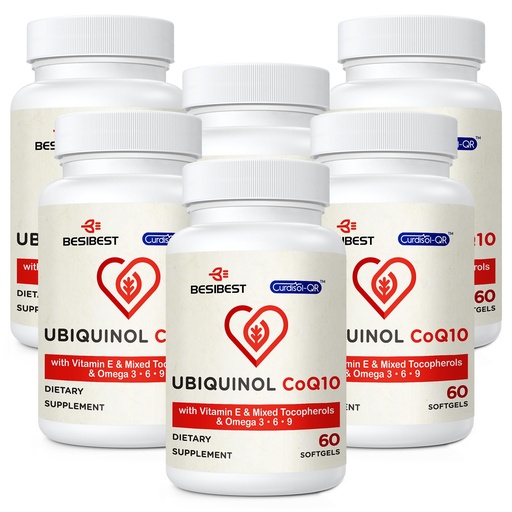 [BRSRM2YDAEIWACDJ] Ubiquinol CoQ10-600mg-Softgel, Active Coq10 Ubiquinol Supplement with Vitamin E & Omega 3, 6, 9, High Absorption-Coenzyme-Q10, Powerful Antioxidant for Energy Production, Tested, 360 Count