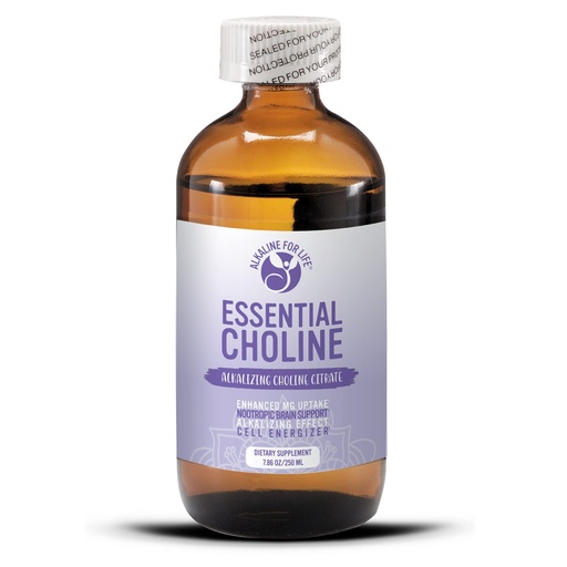 [BRSRMYYPPMFWMF3J] Alkaline for Life Essential Liquid Choline Citrate, 650 mg per Teaspoon, Alkalizing Bioavailable Form, Brain & Nervous System Support, 2-Ingredient Formula, 47 Servings, Made in USA