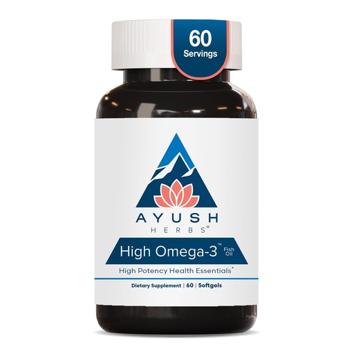 [BRSWIGD6CN4R6H3U] Ayush Herbs High Omega 3 - Omega 3 Fish Oil, 1000mg Per Capsule, EPA & DHA Fish Oil Supplement for Women & Men, Natural Lemon Flavor - 60 Servings