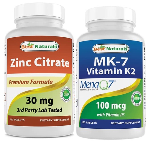 [BRSRMBA6CMFGODL2] Zinc Citrate 30 mg & Vitamin K2 (MK7) with D3