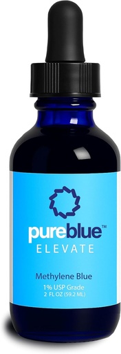 [BRSRAFILPNYQOCD4] PureBlue Methylene Blue Liquid Drops | 1% USP Grade Solution for Mental Clarity & Natural Energy Support | Third-Party Tested | Made in USA | 2 fl oz