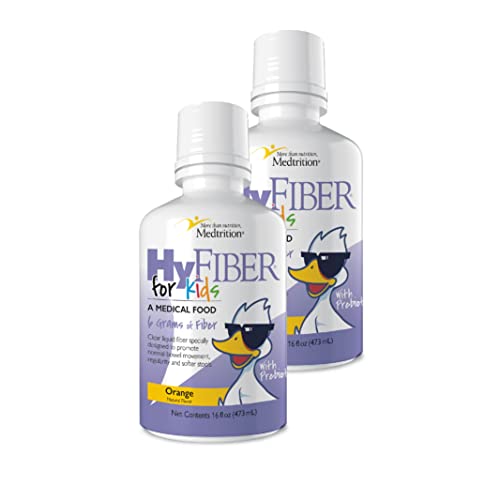 [BRSRMFL2AABG2CAY] Medtrition HyFiber Liquid Fiber for Kids in Only One Tablespoon, Supports Regularity and Softer Stools, FOS Prebiotics for Gut Health, 6 Grams of Fiber, 32 Servings per Bottle 16 Fl Oz (Pack of 2)