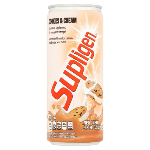 [BRSWYFD2AQGQGDY7] Supligen Cookies and Cream Liquid Meal Supplement, 9.87 oz (Pack of 12) – Protein & Vitamin Shake for Energy, Strength & Recovery – Ready-to-Drink Nutritional Meal