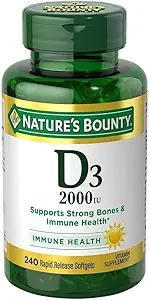 [BRSWIGIGA55RA3LU] Nature's Bounty D3-2000 IU, 240 Softgels (Pack of 3)