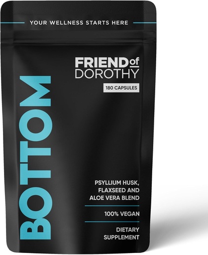 [BRSRMCANDMBQ2HI4] Bottom Fiber Supplement for Effortless Prep Time - Helps Promote Digestive Regularity - Psyllium Husk Based - for Men Who Bottom, Vegan Capsules