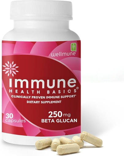 [BRSWIZQGB4CRCCL4] Ultra Strength Immunity - Clinically Proven Immune Support - Wellmune Highly Purified Beta Glucan - Gluten-Free, Non-allergenic, Non-GMO and Vegan Capsules - 30 Capsules, 250 mg