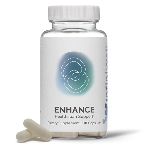 [BRSROGAFBYNWODIY] InfiniWell Enhance - Healthy Aging, Longevity Supplement with Trimethylglycine (TMG)- Encourage Cellular Renewal & Mitochondrial Health - Help Promote Healthspan & Epigenetic Aging (90 Capsules)