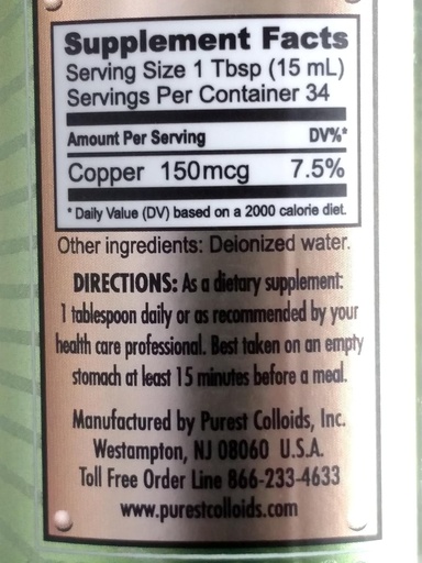 [BRSWIY33AEPWMAYV] MesoCopper ® 10 ppm Cobre Colóide 500 ml/16.9 Oz