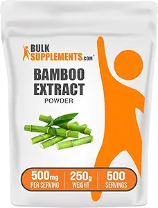 [BRSWKHQ7DEPGEAY2] BulkSupplements.com Bamboo Extract Powder - Silica Supplements, Bamboo Powder - Herbal Supplement, Gluten Free, 500mg per Serving, 250g (8.8 oz) (Pack of 1)