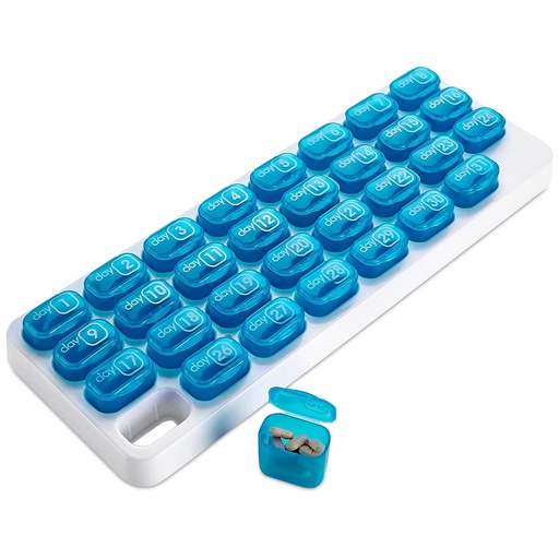 [BRSWGZQ6AFYBQCY3] Monthly Pill Organizer - 31 Day Pill Organizer with Large Removable Medication Pods, Portable Pill Case Box and Holder for Daily Medicine and Vitamins, Great for Travel by MEDca