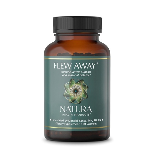 [BRSWIZQROVYBGE36] Natura Health Products Flew Away Supplement - Immune System Support & Seasonal Defense - Featuring Ginger, Elderberry, Propolis and Eucalyptus (60 Capsules)