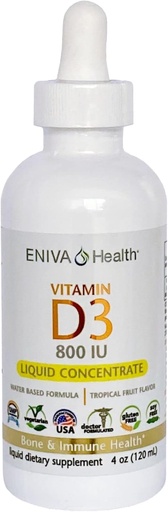 [BRSWKFQ5BEARWDDA] Eniva Health Liquid Vitamin D (D3) | Dr. Formulated for Rapid Absorption (120 mL)