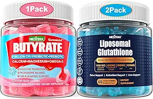 [BRSRAHYKB57Q23TG] Product Image Butyrate Gummies with Probiotic + Prebiotic + Postbiotic+Liposomal Glutathione Gummies