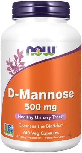 [BRSWG2YROAIBEAL6] Teraz żywność D- mannose 500 mg, 240 kapsułki Veg