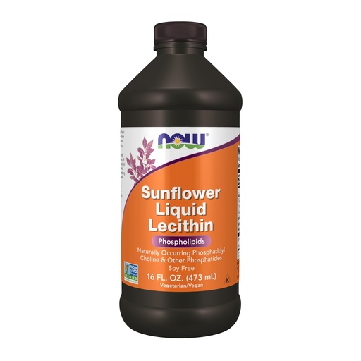 [BRSWIGDRAYOWYEDC] NOW Supplements, Sunflower Lecithin with naturally occurring Phosphatidyl Choline and Other Phosphatides, Liquid, 16-Ounce