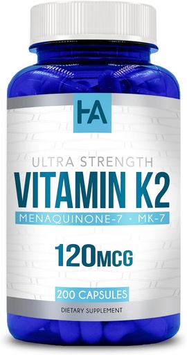 [BRSROHA5DIBRM2TH] Vitamin K2 MK7 Supplement | High Absorption K2 Vitamin Supplement with Active MK7 Menaquinone Form for Joint Heart & Immune Support | Vegan Non-GMO Soy Free Made in cGMP Labs (200 Veggie Capsules)